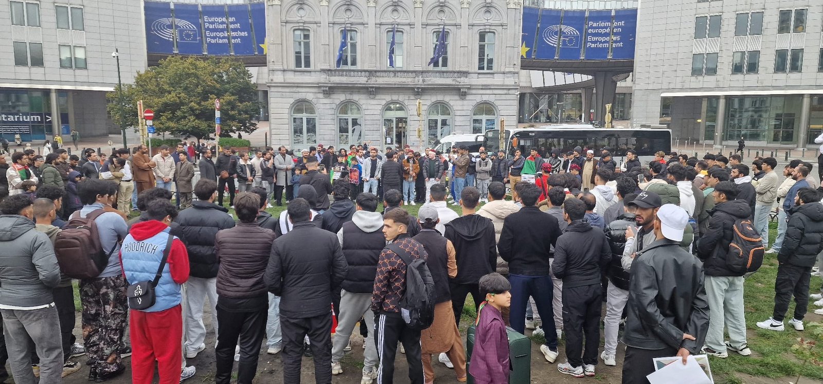 Protest Against the Killing of Afghan Refugees in Front of the European Parliament, Brussels