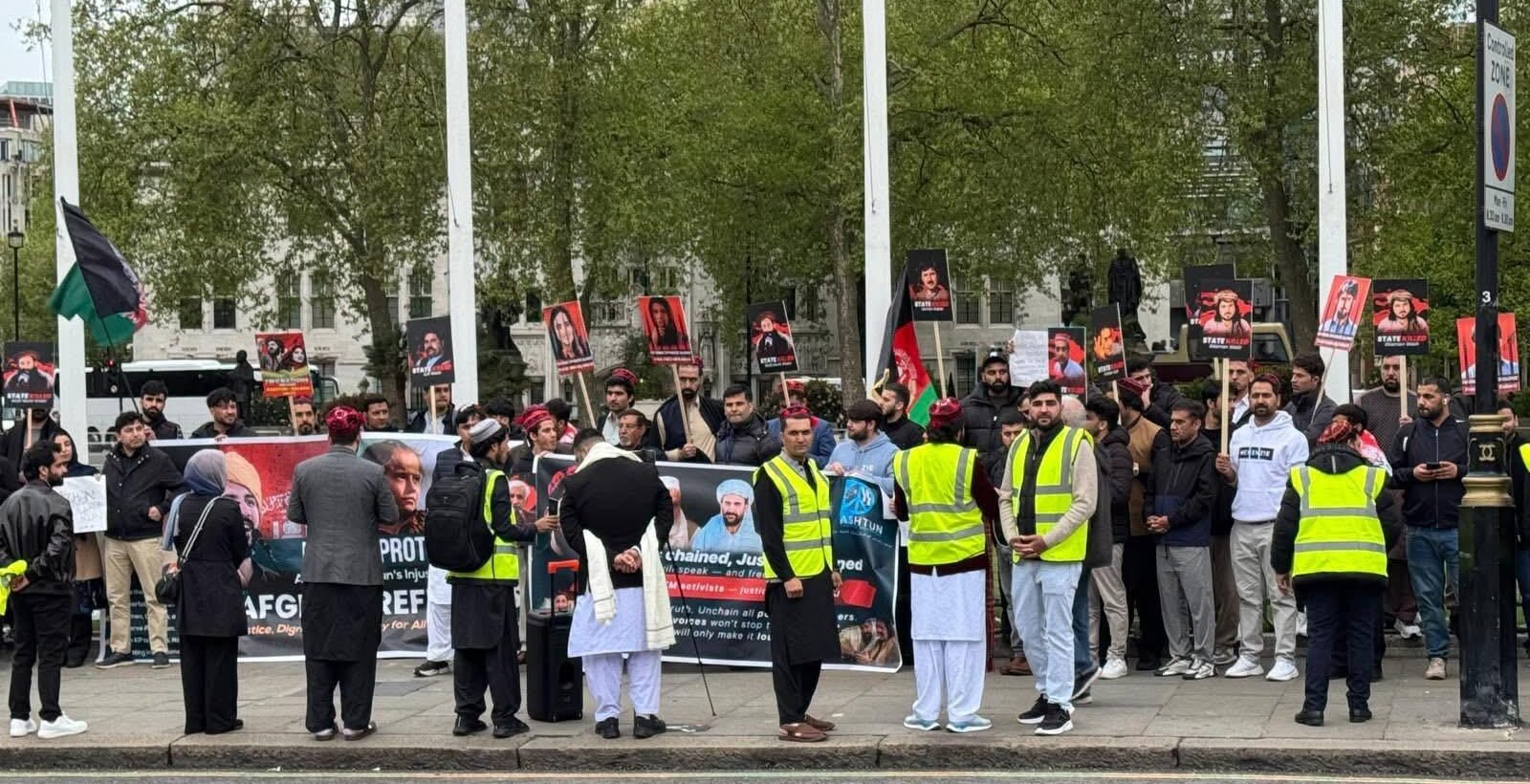 Protest Outside UK Parliament Against Deportation of Afghan Refugees and Genocide of Pashtuns